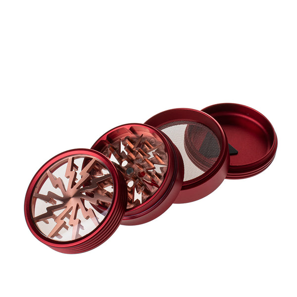Large Lightning Lid Aluminum Grinder #2 6ct GD0103