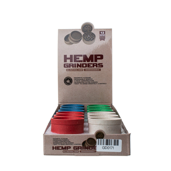 Small Hemp Plastic Grinder 12ct GD0171