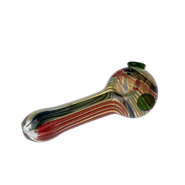 4.5" Dichro Candy Worked Pipe 3ct HP0298