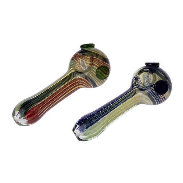 4.5" Dichro Candy Worked Pipe 3ct HP0298