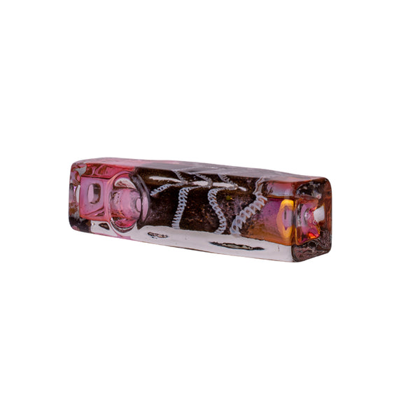 4" Frosted Block Pipe 3ct HP0185