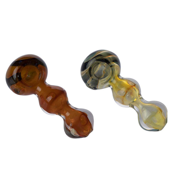 4.5" Gold Dichro Fumed Pipe 3ct HP0240