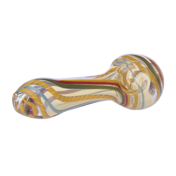 4.5" Rasta Candy Worked Pipe 3ct HP0256