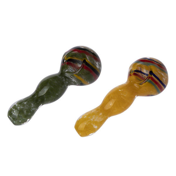 4.5" Marble Twirl Frosted Pipe 3ct HP0269