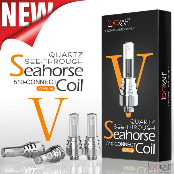 Lookah Seahorse Quartz See Through Coil 10pack VP0016