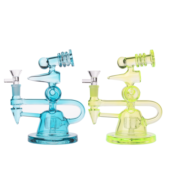 8" Color Fumed Double Circle Recycler WP0413
