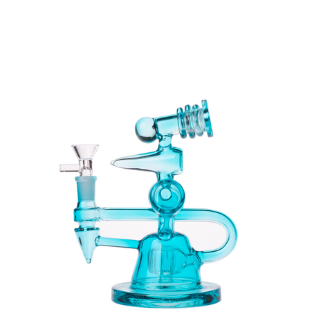 8" Color Fumed Double Circle Recycler WP0413