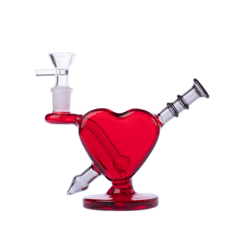 4.5" Cupid Heart Water Pipe WP0583