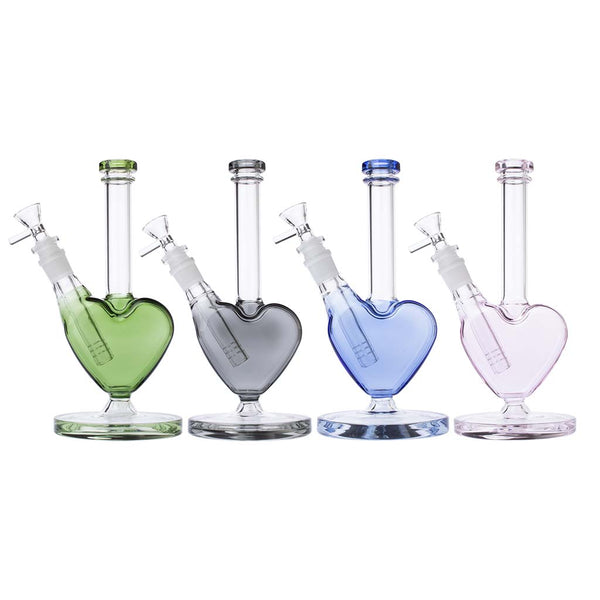 9" Heart Design Water Pipe WP0584